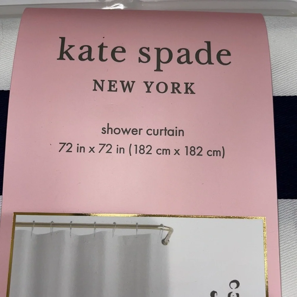 KATE SPADE CANDY STRIPE SHOWER CURTAIN